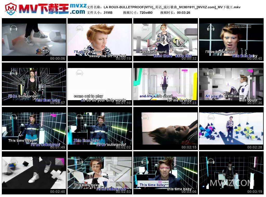 LA ROUX-BULLETPROOF(MTV)_英语_流行歌曲_MC801911